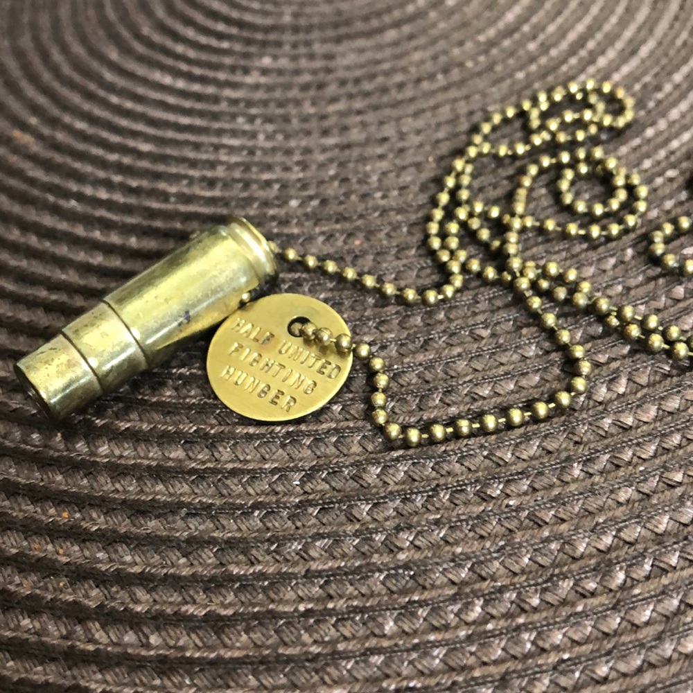 Bullet Casing pendant necklace
